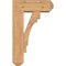 Ekena Millwork Merced Craftsman Smooth Bracket w/ Offset Brace, Western Red Cedar, 7 1/2"W x 20"D x 32"H BKT0806X20X32MRC04SWR - alternate 3